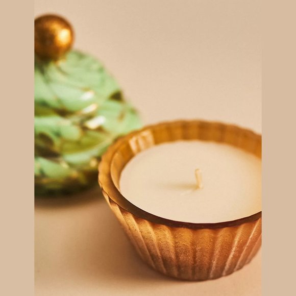 NEW Cupcake Gourmand Ginger Cookie Glass Candle - Anthropologie - Picture 4 of 5